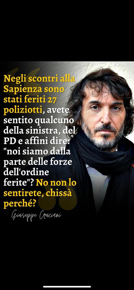 Caro @giucruciani ma perché non lo sai che la sinistra pd stanno sempre dall’altra parte della barricata? Dove c’è disordine e violenze ci trovi il pd immischiato.👇👏👏👏