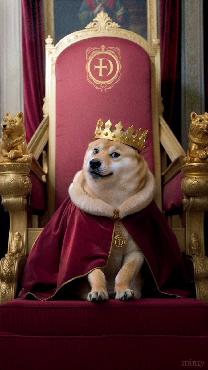 Doge is the king of crypto 👑 📸 @_mintydoge