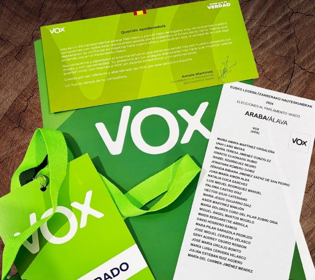 Gracias, gracias de corazón a todos los apoderados de VOX que hoy nos acompañan en esta jornada electoral vasca.

Sin vosotros, no sería posible! 💪🏻🇪🇦

#Elecciones21A