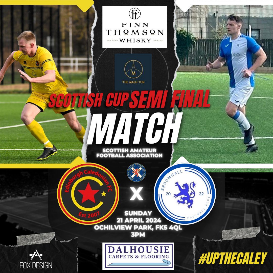 It’s the big one vs @BroomhallFC today!!

An all LEAFA Scottish Cup Final place up for grabs. Both teams will be up for it and we’ll need to be at our best if we’re to progress. 

See you all at Ochilview! 

🤝🏴󠁧󠁢󠁳󠁣󠁴󠁿⚽️

UTC 💛