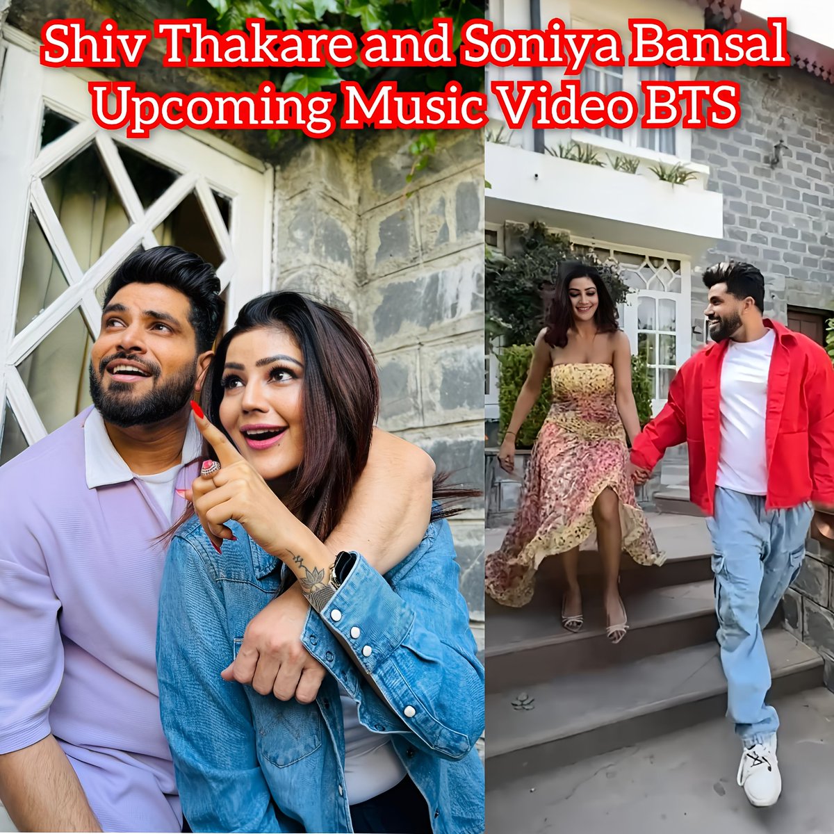 #ShivThakare and #SoniyaBansal Music video BTS 🥰