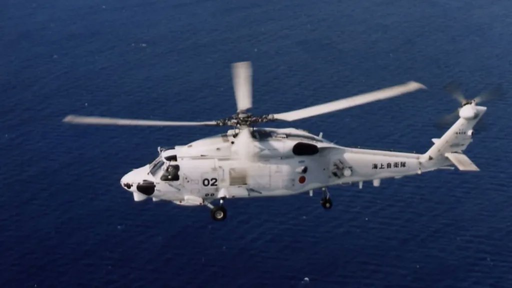 One Japanese naval crewman has died and 7 others are missing after 2 helicopters crashed during a night-time drill in the Pacific Ocean. Reportedly the helicopters were Mitsubishi SH-60Ks who were on anti-submarine training near.