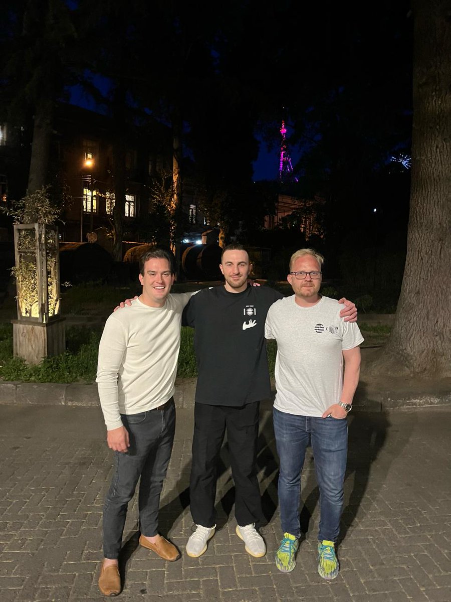 Had a great night in beautiful Tbilisi with a part of our @tradeportxyz team! It's always supercharging to meet in person with people you work remotely everyday