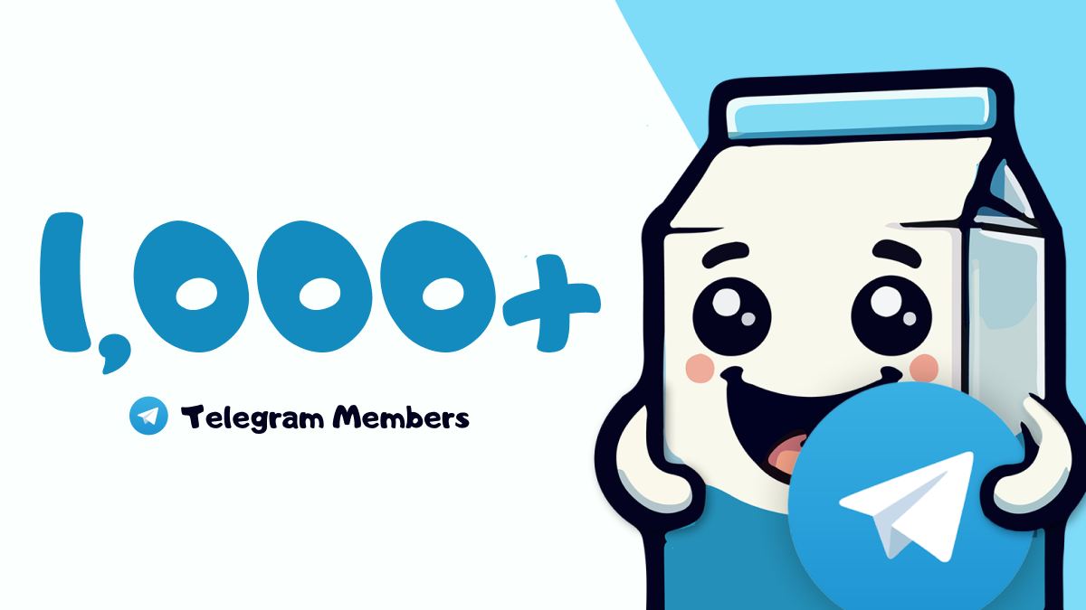 Congratulations #MILKBAG Community! We've reached 1,000 members on Telegram🥛 This is just the first of many monumental milestones on our journey toward a market cap of 100 million and beyond! Join us t.me/MILKBAGsol