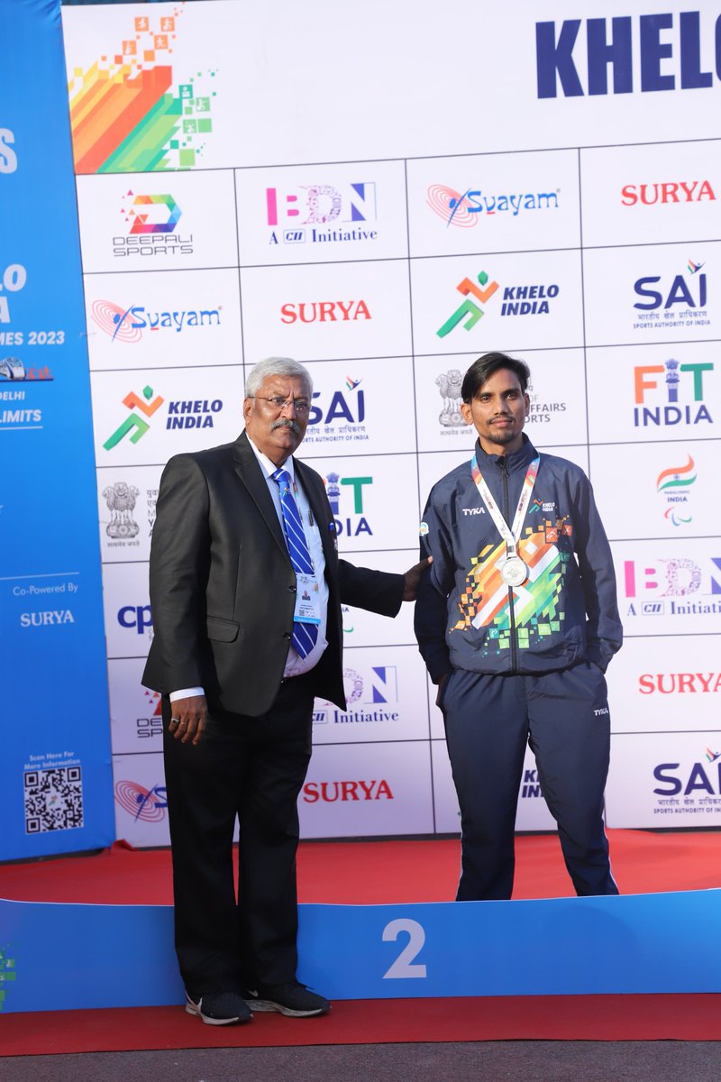100M Silver medal 🥈 in khelo india para game 2nd Rank All over india in my category in JNL Stadium 🏟️ Delhi I would like to Thank you My coach my mother @SBI_FOUNDATION for your support it really helped a lot to reach the podium @ParalympicIndia