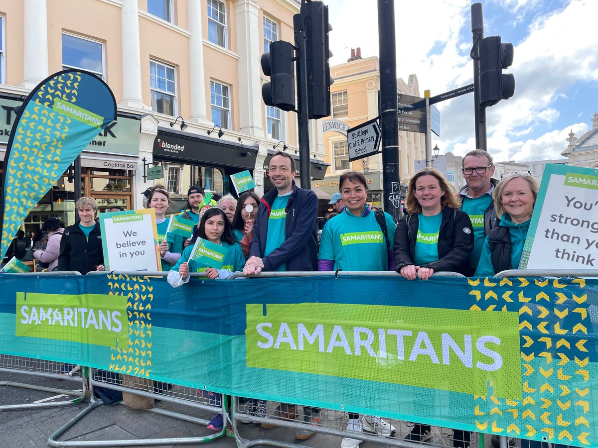 So excited to welcome our incredible @samaritans London Marathon runners in Cutty Sark. #TeamSamaritans is with you every step of the way. Let’s paint the town green! #believeintomorrow