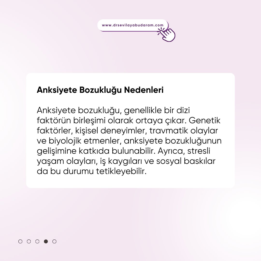 Anksiyete bozukluğu, sürekli endişe ve korku hissi ile karakterize edilen bir zihinsel sağlık sorunudur...

drsevilayabudaram.com/tr/anksiyete-b…

#fammilytherapy #psychologgcalsupport #psychotherapy #aileterapisti #psikolojidesteği #anksiyetebozukluğu #drsevilayabudaram