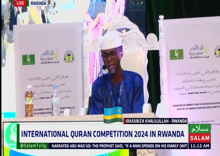 IRASUBIZZA KHALILULLAH is the contestant representing #Rwanda for the #RwandaInternationalQuranCompetion24 grand finale at Camp Kigali. #SalamDaawa #SalamUpdates