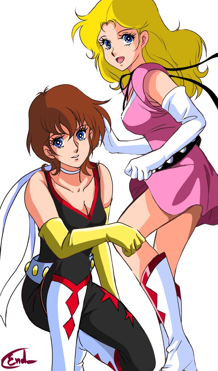 追悼イラストその10『魔境伝説アクロバンチ』から蘭堂ミキとレイカ