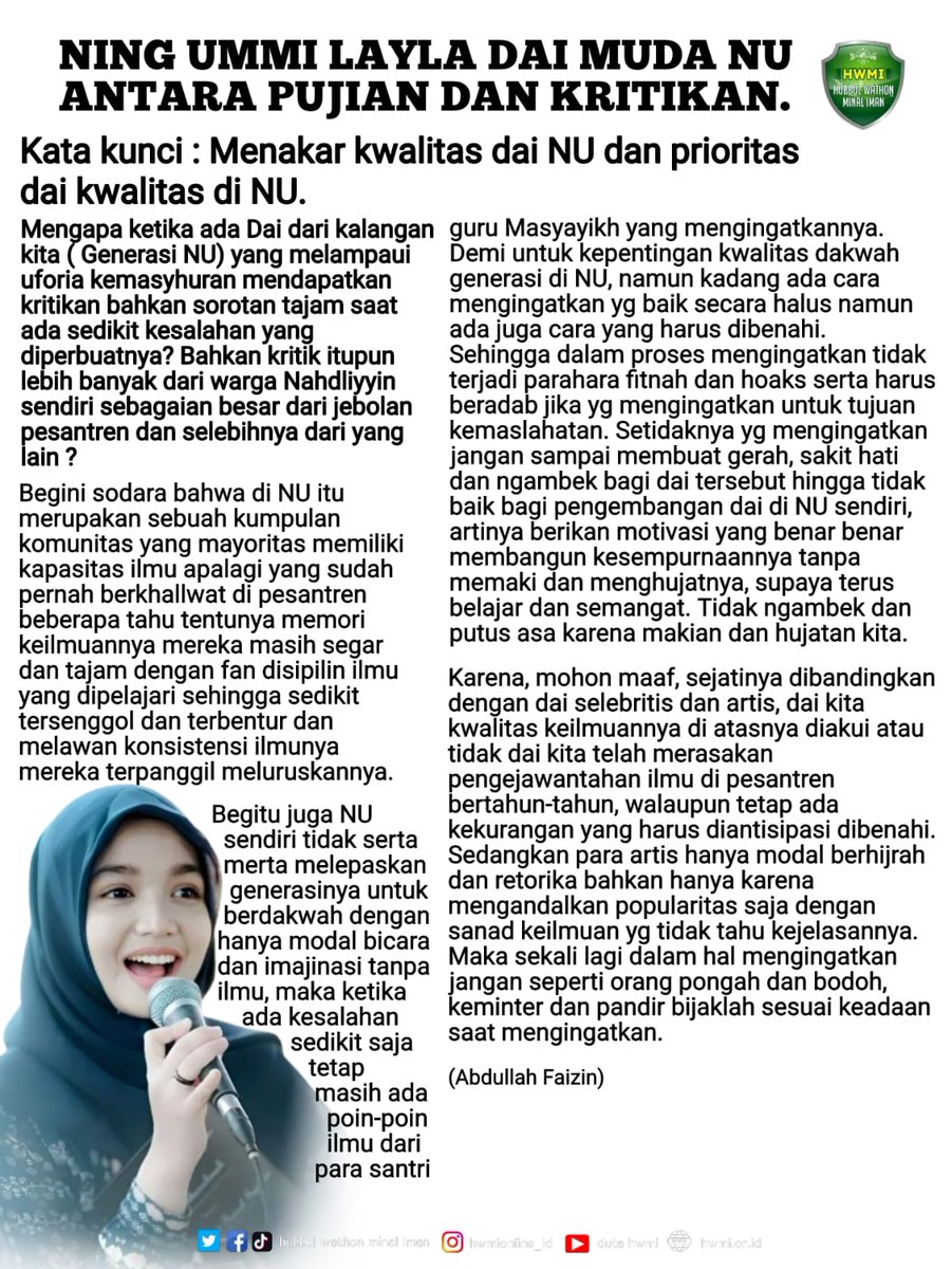 Hubbul_Wathon26's tweet photo. Akhir-akhir ini "serangan" Pada da'i muda NU yg lagi naik daun semakin gencar, kenapa? 
. 
#hwmi https://t.co/ijp82hAWF5