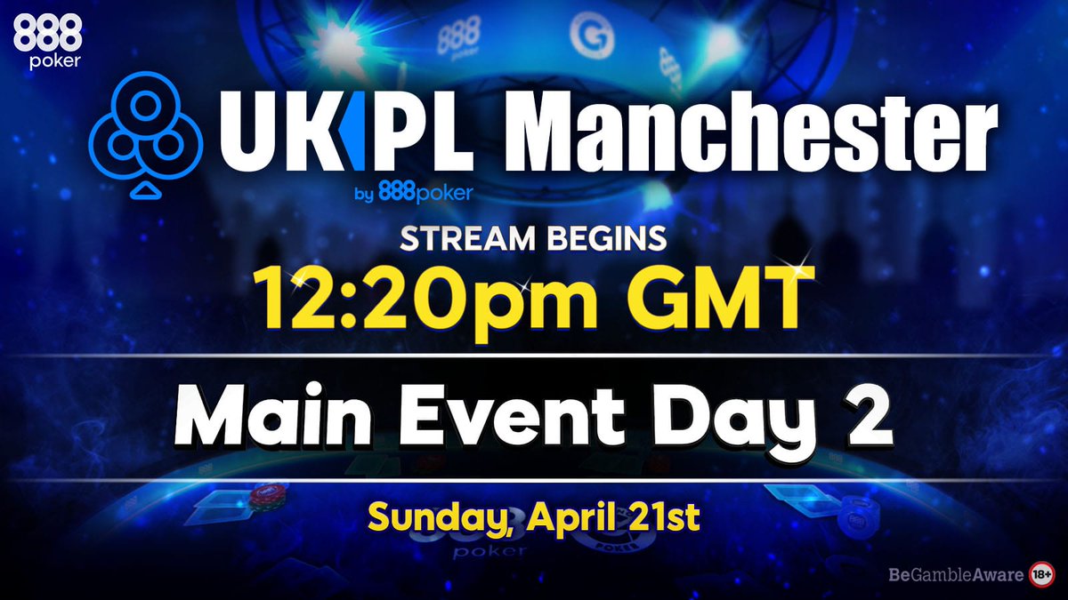 🎉 Tune in to 888pokerTV TODAY @ 12:20 GMT for the thrilling conclusion of the latest UKPL stop. 🔑 Plus tune in to get the password for the $1,500 888pokerTV Special UKPL Freeroll! 🇬🇧 On-stream giveaways include 5* $109 tickets for the Online Closer! @grosvenorpoker