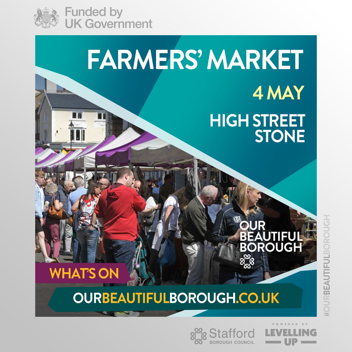 Staffordshire’s biggest #FarmersMarket takes place in #Stone on the first Saturday of every month exc.Jan. Cheese, locally-reared meats, breads, preserves, cakes, honey, fruit, veg, smoked fish and more: tinyurl.com/3pbfbzv9 #DaysOut #ShopLocal #OurBeautifulBorough @bitofstone