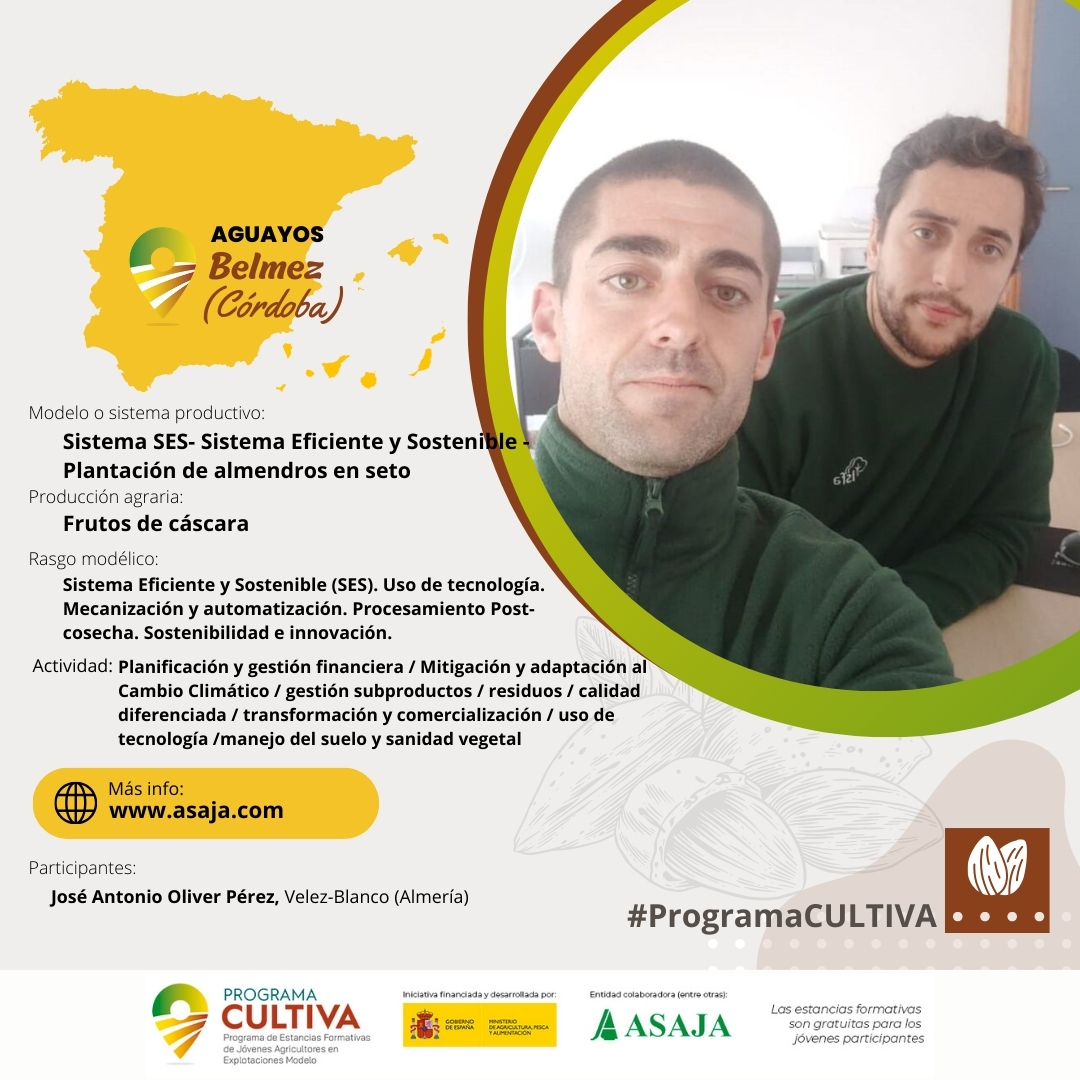 José Antonio (#Almería) aprende sobre el cultivo de #Almendros con el Sistema SES en la Finca #Aguayos en📍 #Bélmez (#Córdoba) gracias al #ProgramaCULTIVA 

➕INFO:
👉ow.ly/mgj650QH3SY #Asaja
👉 ow.ly/Y3Aa50QH3T0 @mapagob
#ASAJAProgramaCULTIVA