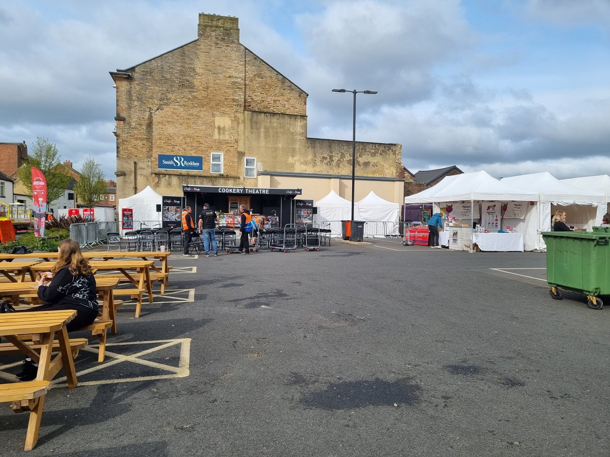 Getting set up and ready to go for Day 2 at #BishFoodFest ! The festival is open today from 10am until 4pm!