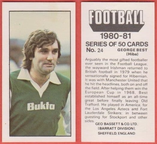 #NornIron #ScotsPremPlayers
1. George Best
Pos: Mid
Born: 22/05/1946
NI Debut: 15/04/1964
NI Caps/Gls: 37/9
SPD Debut: 24/11/1979 HIBS v St Mirren (A) L 1-2 (1 gl)
Clubs: Hibernian (79/80)
SP Apps/Gls: 13/3