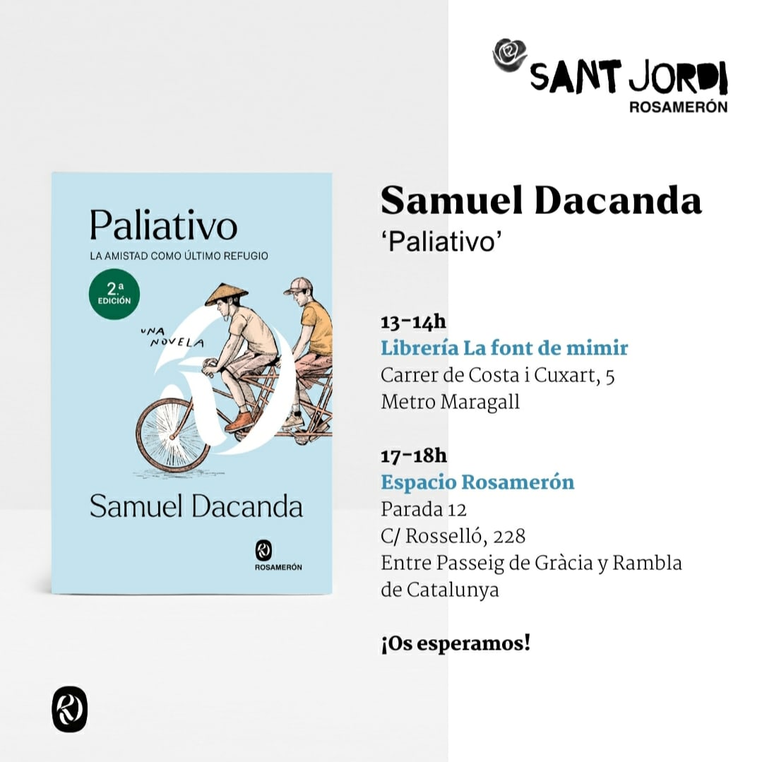 📚El martes 23 de abril estaremos en Barcelona para celebrar Sant Jordi con Paliativo y una 🥀. ¿Nos acompañáis?