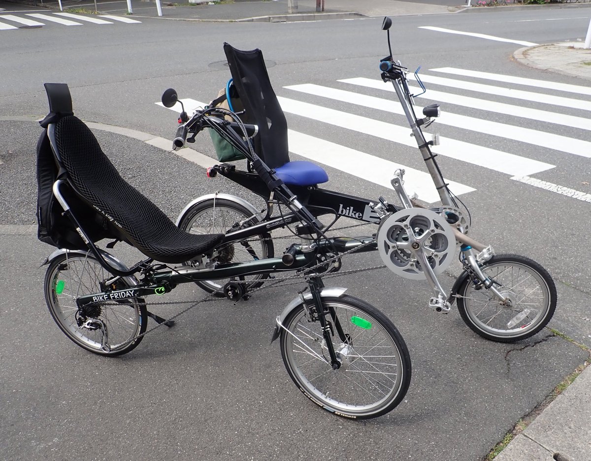 royiida4005's tweet photo. #リカンベント 2台(#BikeFriday #SayRDay & #BikeE )で荒川サイクリング、千住まで
https://t.co/YNylajvROO https://t.co/BpXR3I6ZA4