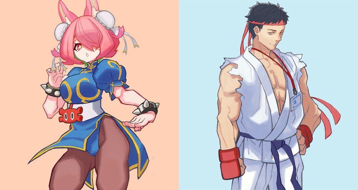 春麗(チュン・リー) ,リュウ(ストリートファイター) 「趣味で描いたやつ 」|はあと（HEART）のイラスト