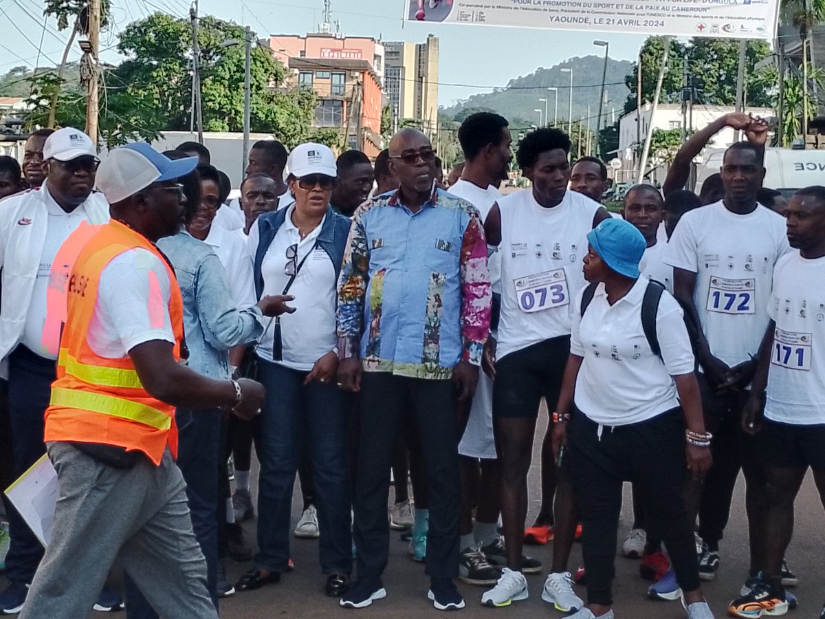 #FITFORLIFE, le départ de semi-marathon ' FIT FOR LIFE' D'ONGOLA, ce 21 avril 2024 au siège de la commission nationale pour L'UNESCO à Yaoundé