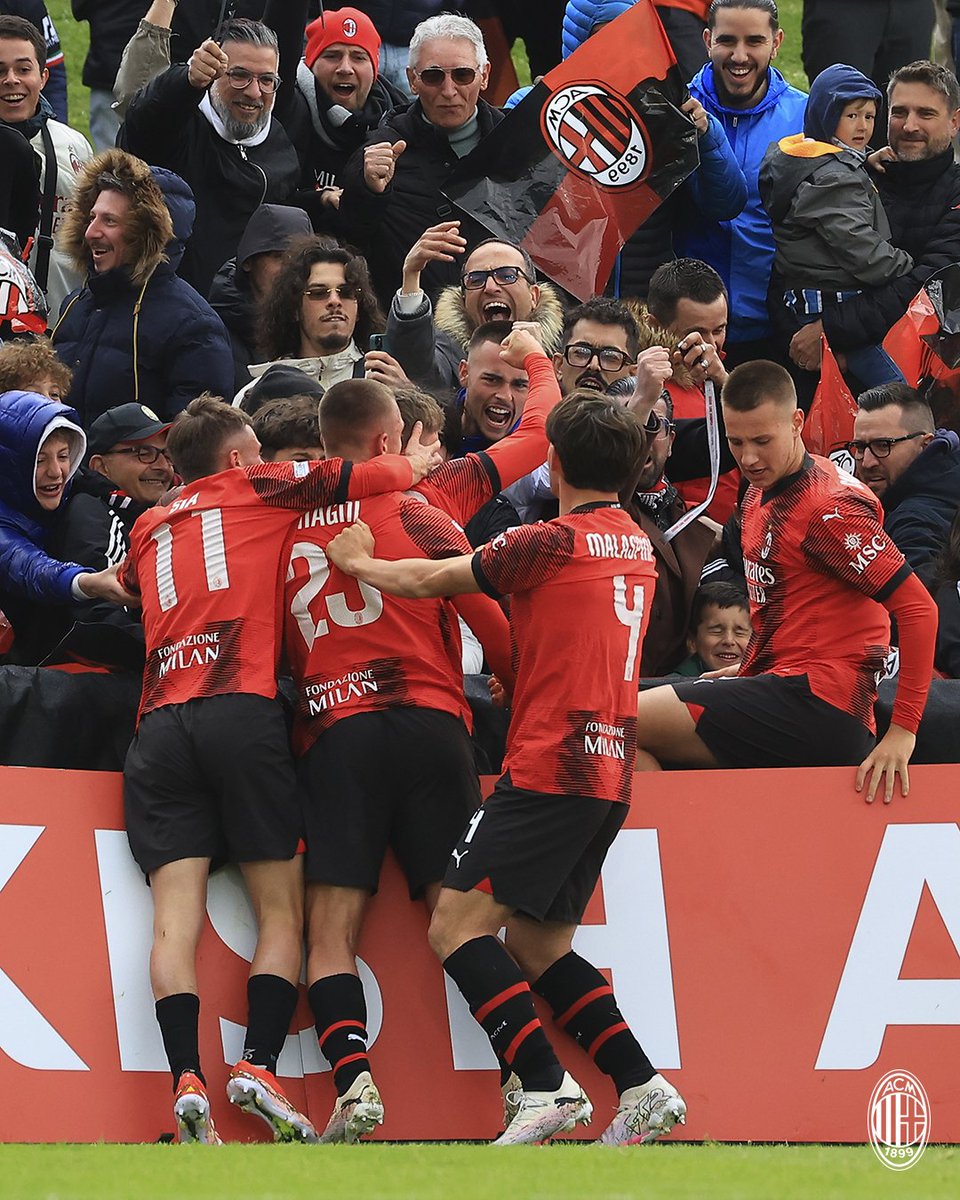 𝑶𝒈𝒈𝒊. 𝑻𝒖𝒕𝒕𝒊 𝒊𝒏𝒔𝒊𝒆𝒎𝒆. Forza #MilanPrimavera ❤️🖤 #OLYACM #UYL