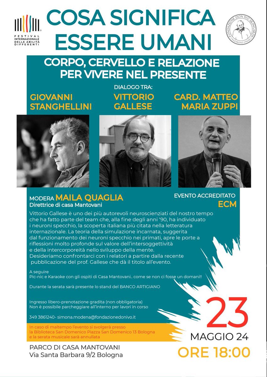 Casa Mantovani Fondazione Don Ivo Silingardi - Nazareno, Via Santa Barbara, 9 | Bologna (BO), 23 maggio ore 18:00.