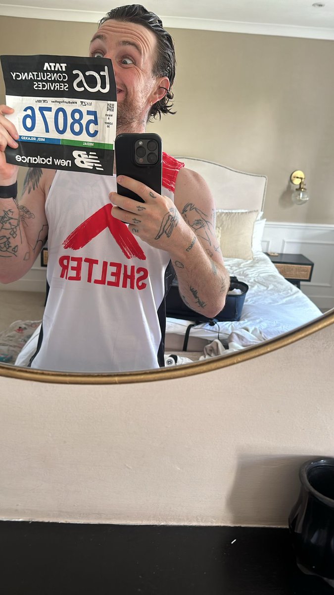 Let's go @londonmarathon @shelter 🏃 If you want to keep up to date this is my number #58076 2024tcslondonmarathon.enthuse.com/pf/tom-grennan