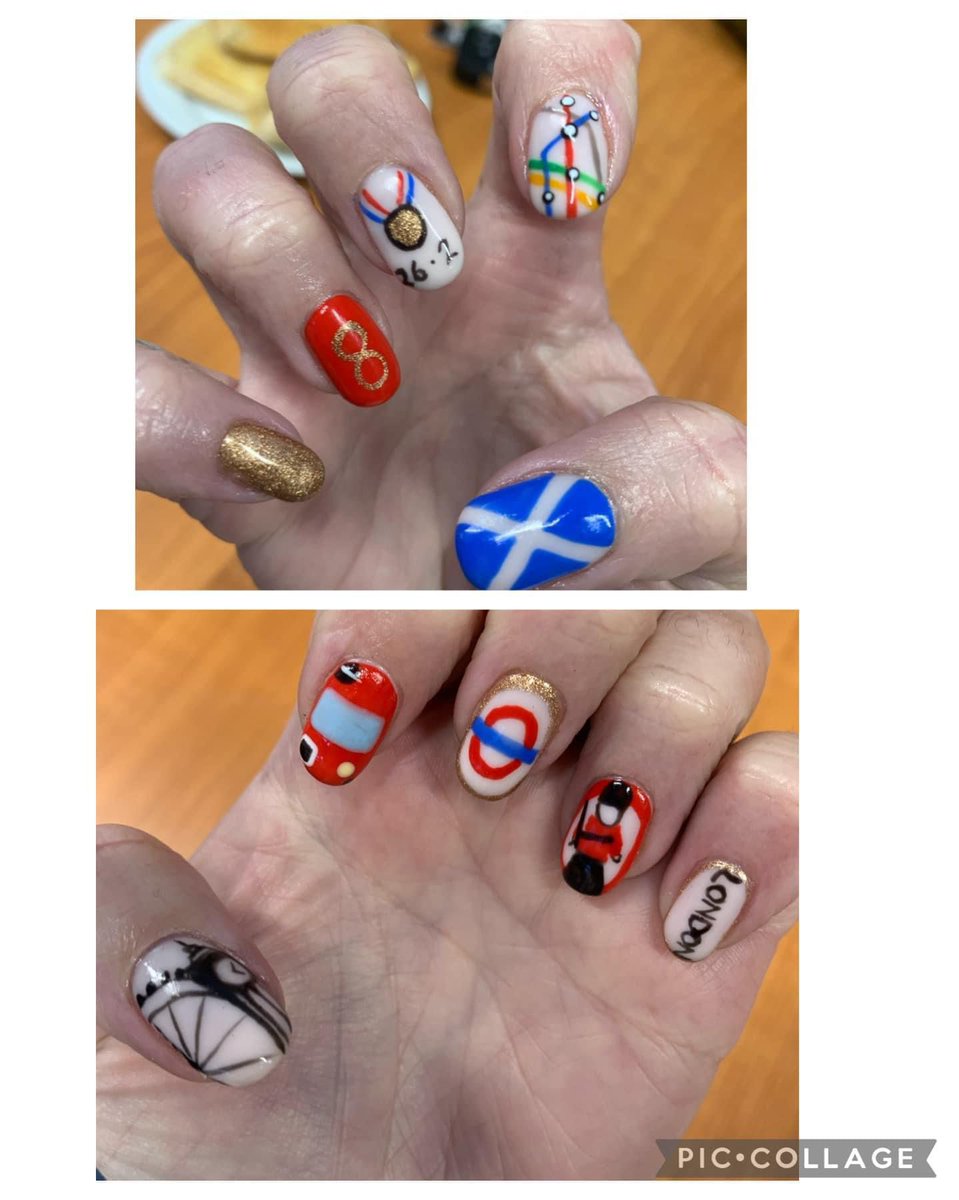 @CumbernauldA All the best to Marrianne, Paul and Gerry in today’s London Marathon, I am sure you will all enjoy both the race and the fantastic atmosphere - great nail prep ahead of today, I am sure there Marianne’s nails 😂🤞😊 2/3