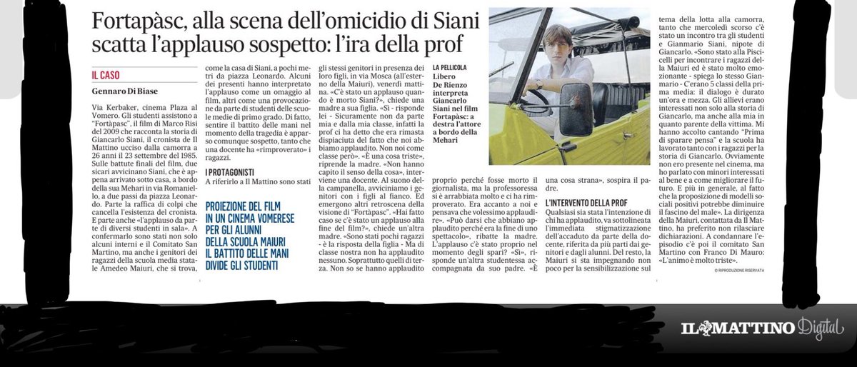 Alla morte non si applaude, mai, per nessuno. Questo non va spiegato, dovrebbe far parte dell’animo umano. Ma se invece accade, non possiamo far finta di nulla, dobbiamo intervenire, spiegare, raccontare, e lo dobbiamo fare con più forza, più veemenza, più coraggio,più passione