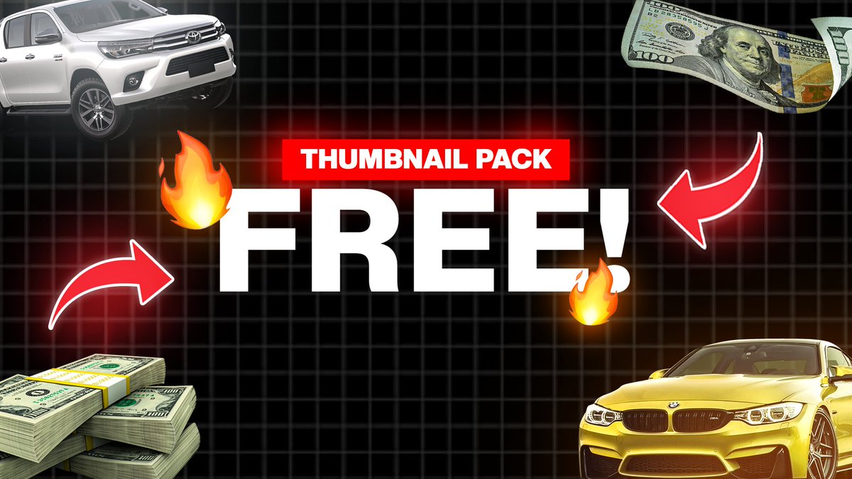 ATTENTION ‼

THUMBNAIL DESIGNERS,     

I made a fully customizable THUMBNAIL PACK for you to use in your Designs!🙌

Sending the link to everyone 𝗙𝗢𝗥 𝗙𝗥𝗘𝗘 who,       
 ❤Likes the Post   
 ♻Retweets   
📧Comments 'FREE' 
🔗Follow @Hitachi_Visuals