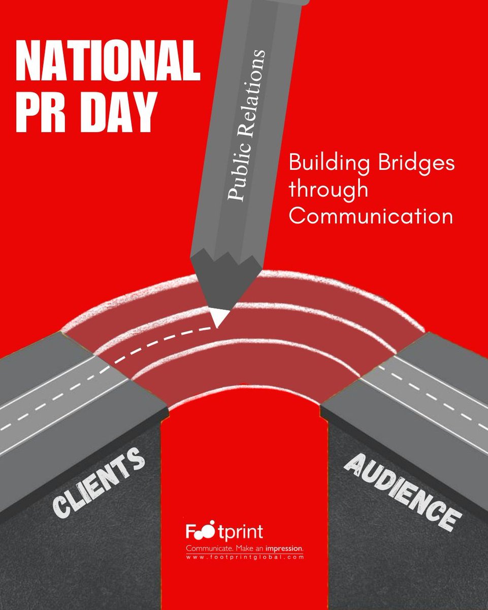 Happy National PR Day!

PR is all about building bridges through clear communication and fostering trust.

#NationalPRDay #CommunicationMatters #BuildingBridges #PR #PublicRelations