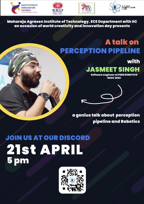 atom_robotics_'s tweet image. Our founder @debounSingh will be hosting a talk about one of his pet projects at 5 PM today.
Join our Discord server here to attend the event : discord.com/invite/Z8KNGCmX