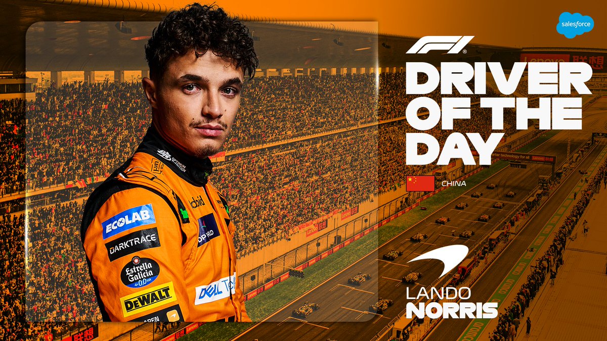 Lando Norris is your #F1DriverOfTheDay 🧡

#F1 #ChineseGP @salesforce