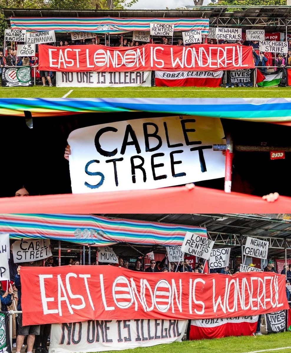 We know our heritage at ClaptonCFC ❤️🤍🖤 #EastLondon