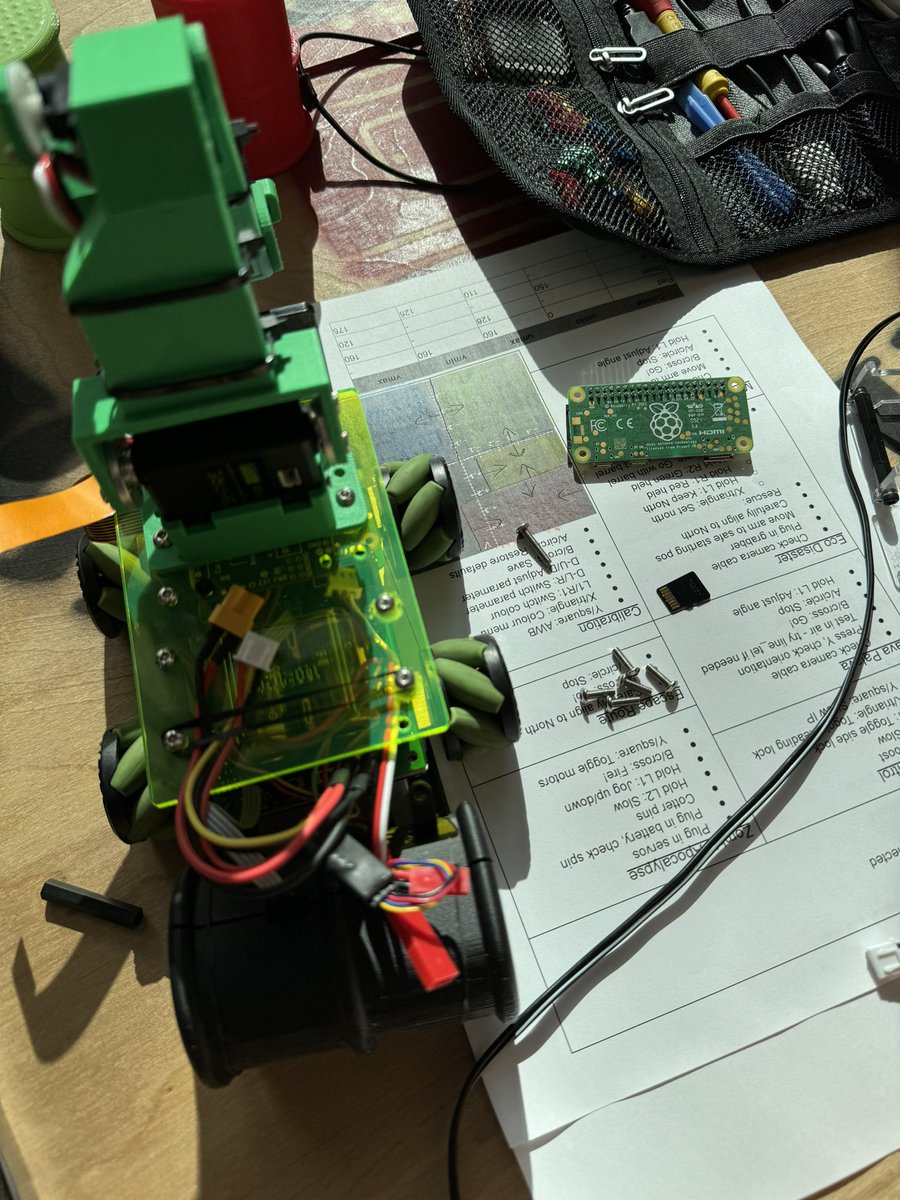 First order of business on #PiWars competition day with <a href="/CannonFodder/">Brian Corteil 🤖</a> - swap out the brain!