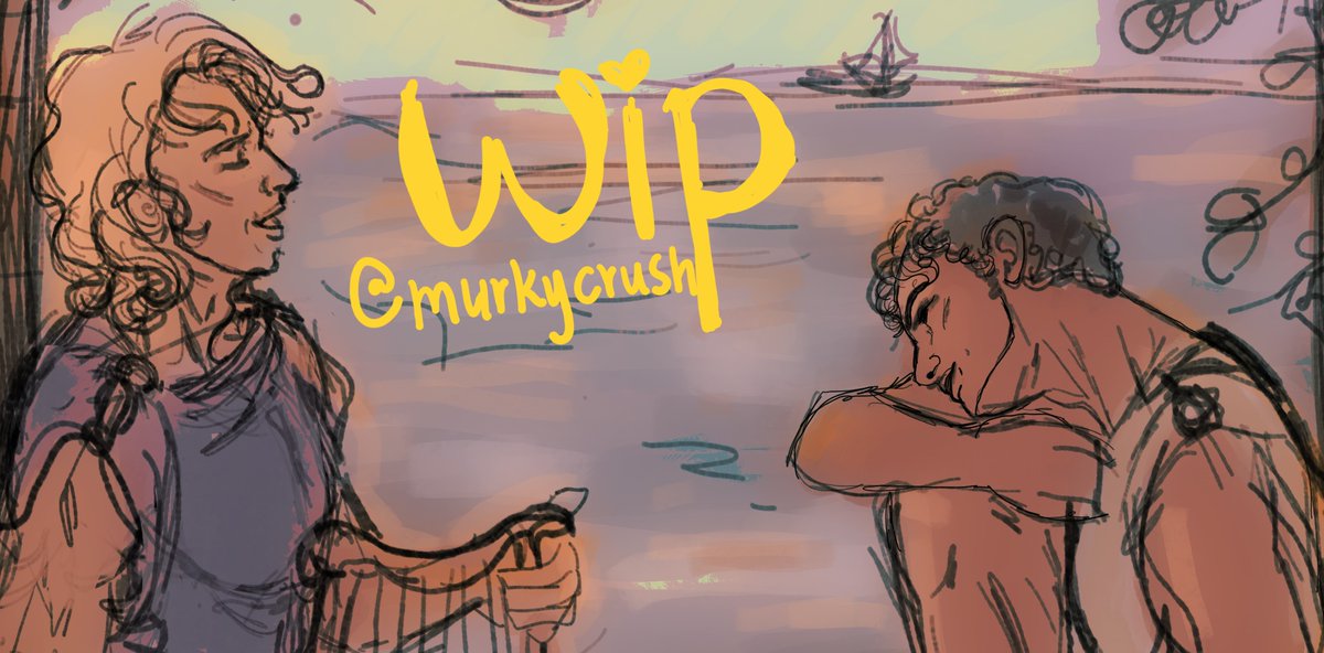 Achilles/Patroclus brain rot wip. I just want them to be happy, safe, & warm forever. 🥲