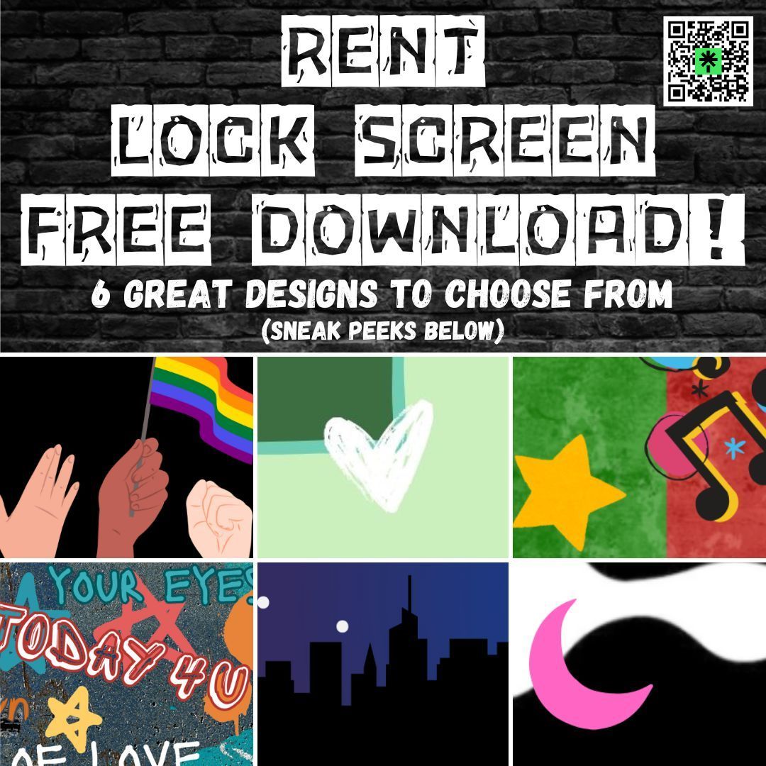🎶🐮💚🌃🤘🏳️‍🌈 
Exciting news! Get your hands on these free lock screen images inspired by our upcoming production of RENT. Each style comes with a QR code for easy access to download and ticket links. Don't miss out, download yours now! buff.ly/4aIBhIK 🌟 #RENTmusical