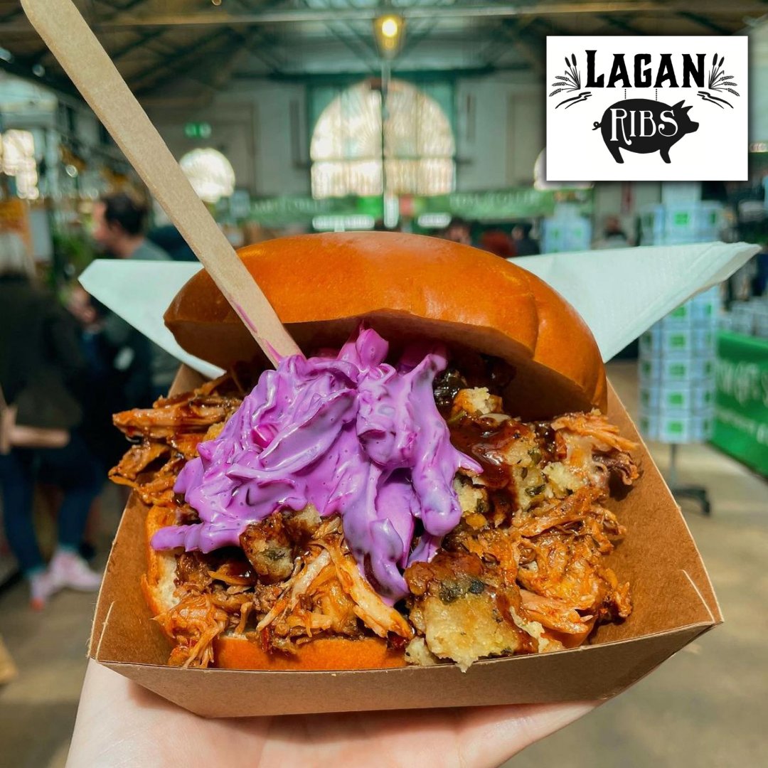 🔥🍖 Feast your eyes on this mouth-watering Belfast bap! Filled with slow-cooked, succulent pork and topped with your choice of #LaganRibsNI sauce !🍖🔥

📅 Join us TODAY at @stgeorgesbelfast until 4pm! 📍🔥

📍 St. George's Market, Belfast
📅 10am - 4pm