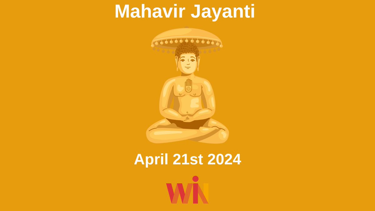 Today Jains celebrate the birth of the last and greatest Tirthankara (ford-maker or teacher), Mahavira. Believers visit the temple to hear teachings about his life, bathe icons, attend processions & send cards before gathering for a celebratory meal. #MahavirJayanti #Jainism