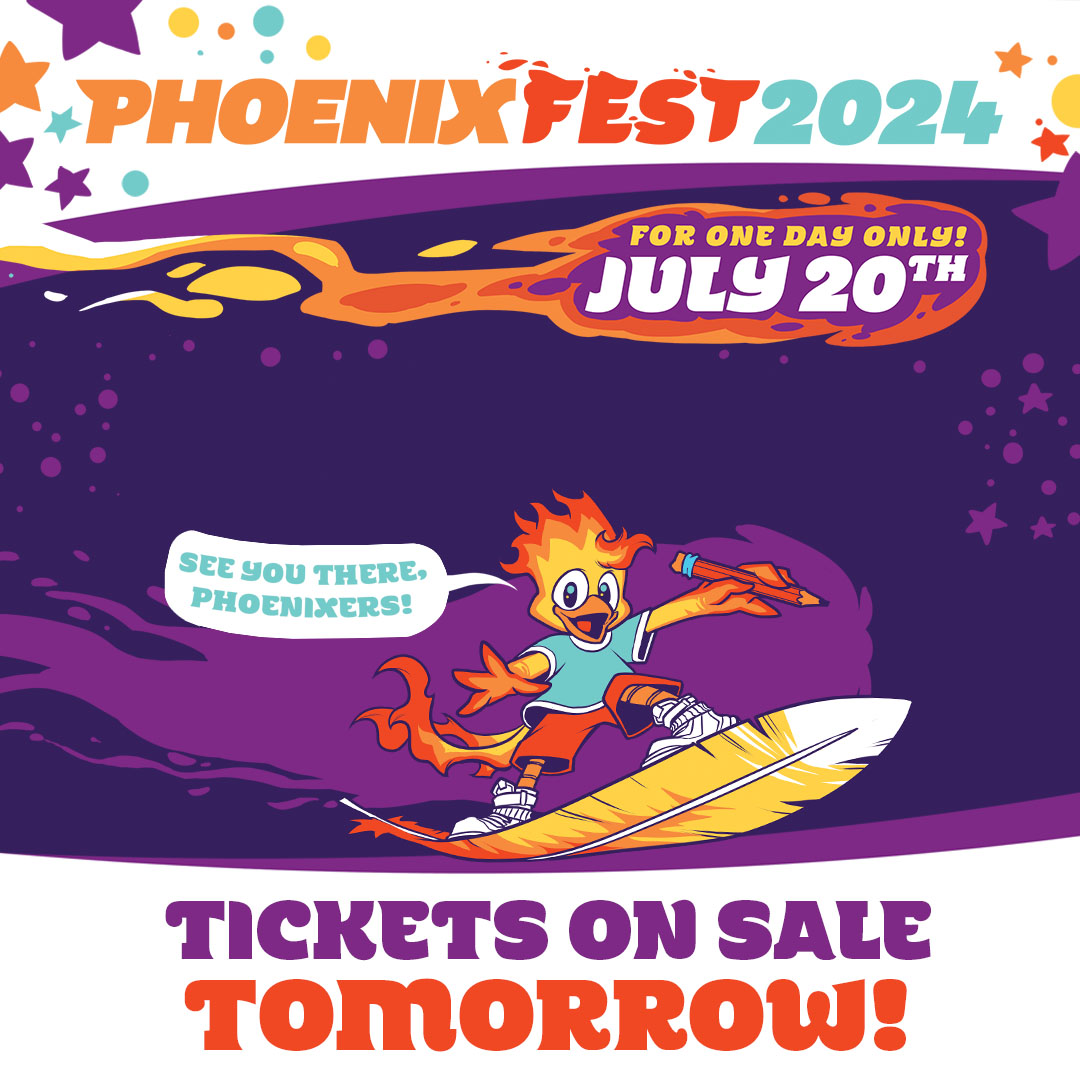 🚨Only 24 hours to go!🚨 Phoenix Fest 2024 tickets go on sale TOMORROW 10AM!🎟️ Information on where you can buy tickets is on our official Phoenix Fest website - thephoenixcomic.co.uk/phoenix-fest/ We can't wait to see you there!😁