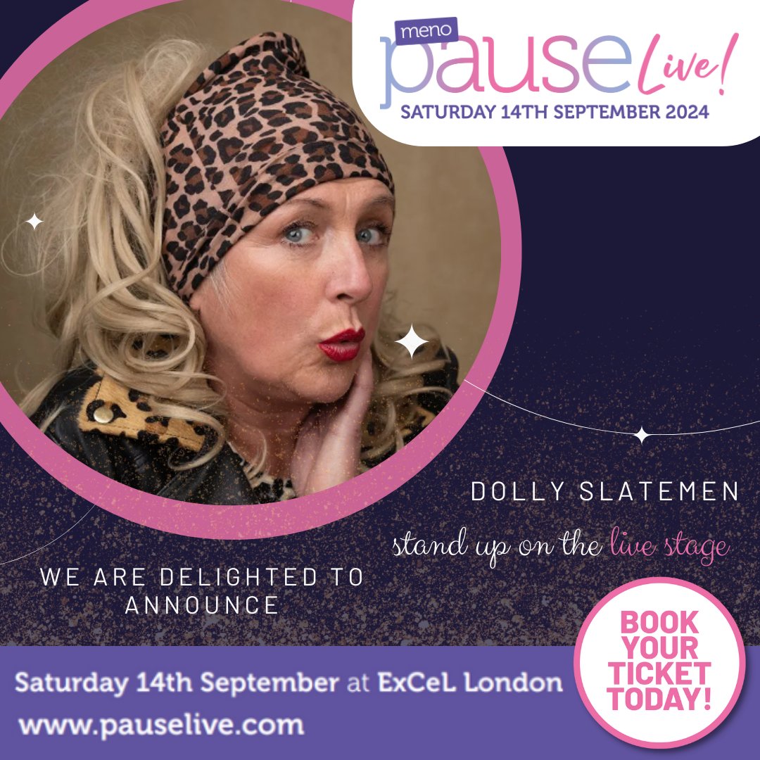 Dolly Slatemen, the renowned Pub Landlady and wannabe cougar, has left her gastro pub in Essex and she is heading to London for Pause Live!

Book your tickets today! pauselive.com

#menopause #perimenopause #womenshealth #menopausesupport #hormones #menopausesymptoms