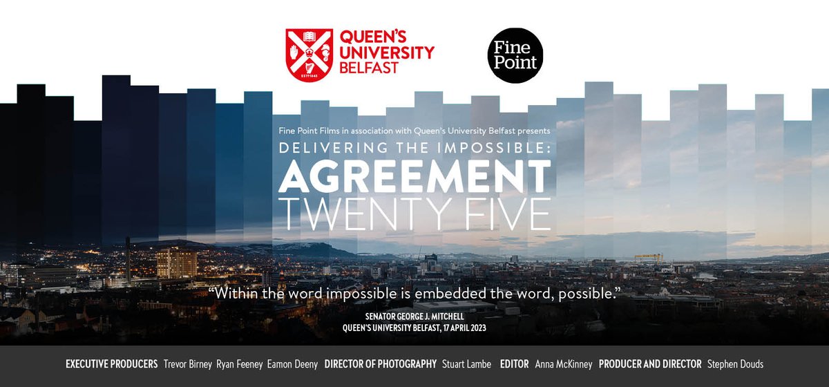 Want to see behind the scenes and discover how we pulled off a major global conference? We partnered with @FPF_Docs to tell the story of the people behind the delivery of #Agreement25 at Queen's. Watch for free ➡️ ow.ly/pyAt50Qgl6k #LoveQUB @QUBstaff @QUBEngagement
