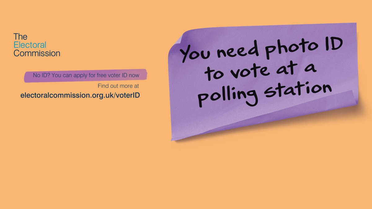 To vote in elections in England this May, you will need to show photo ID. No ID? You can apply for free voter ID now. To apply, visit: orlo.uk/apply-for-phot…