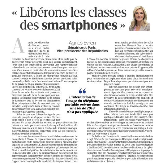 Les portables sont devenus un élément consubstantiel au cyberharcèlement, à la cyberintimidation et plus largement de la violence à l’école. En théorie , ils sont interdits dans les écoles et collèges depuis 2018 mais en pratique leur détention est autorisée ! Ma tribune ➡️