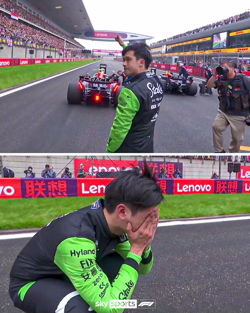 How much it means 💚 A touching moment for Zhou Guanyu at his home Grand Prix 🇨🇳