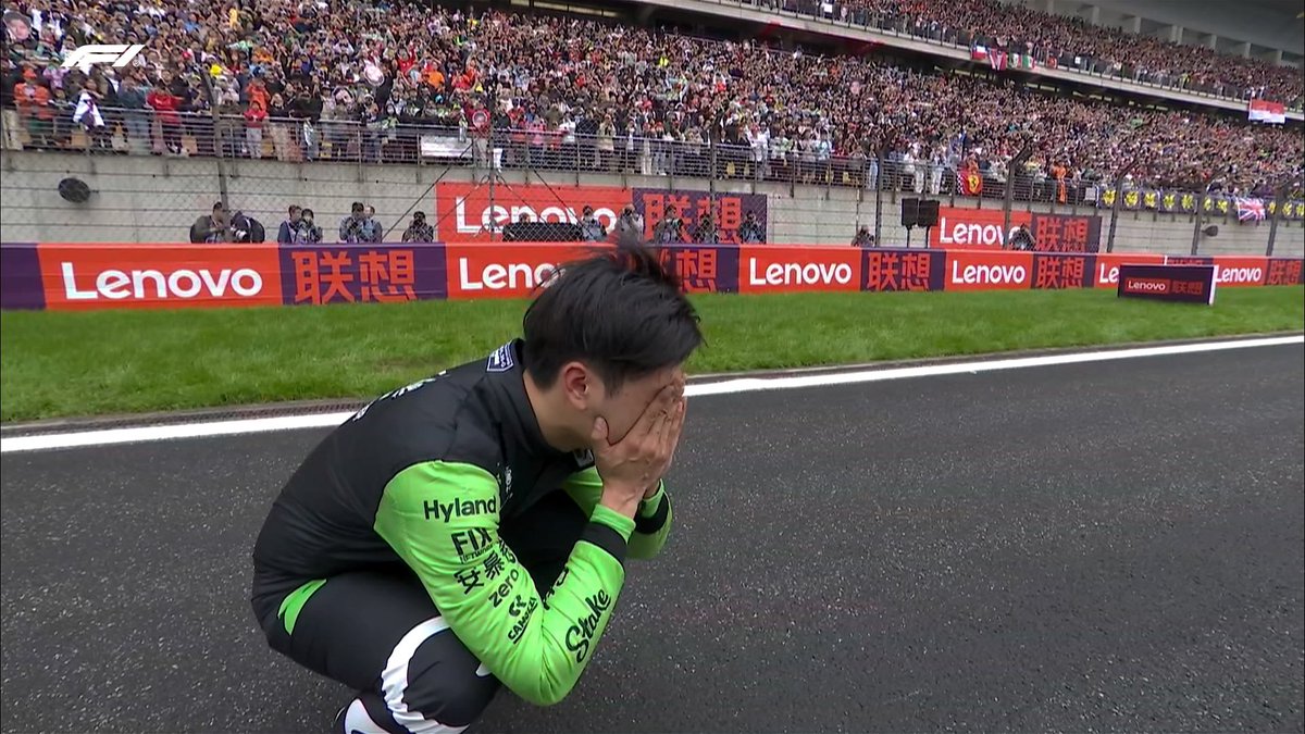 honestly... thank you so much for the organizers for allowing zhou this moment. to be the first chinese f1 driver ever, driving at his home race, that's something to be remembered forever