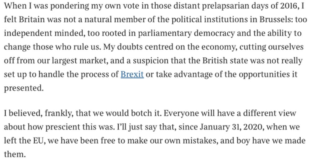 This paragraph captures the British exceptionalism that drove. Re it, even amongst remain voters. The idea that other European countries are not rooted in parliamentary democracy, don’t believe in changing who rules them or aren’t independently minded is profoundly ignorant