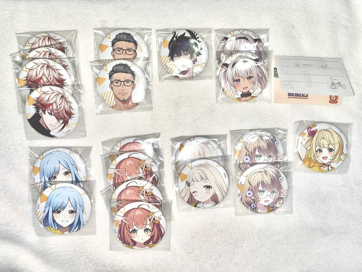 【交換】にじさんじ にじフェス 2023 イエロー Aグループ 缶バッジ 交換

譲）🦉🎻 👨‍🌾 😈🛸 💥 🐶 🌻 🐹 🌽 🌟
求）💡

郵送でのお取引となります
交換の方優先
検索からでもお声掛けください