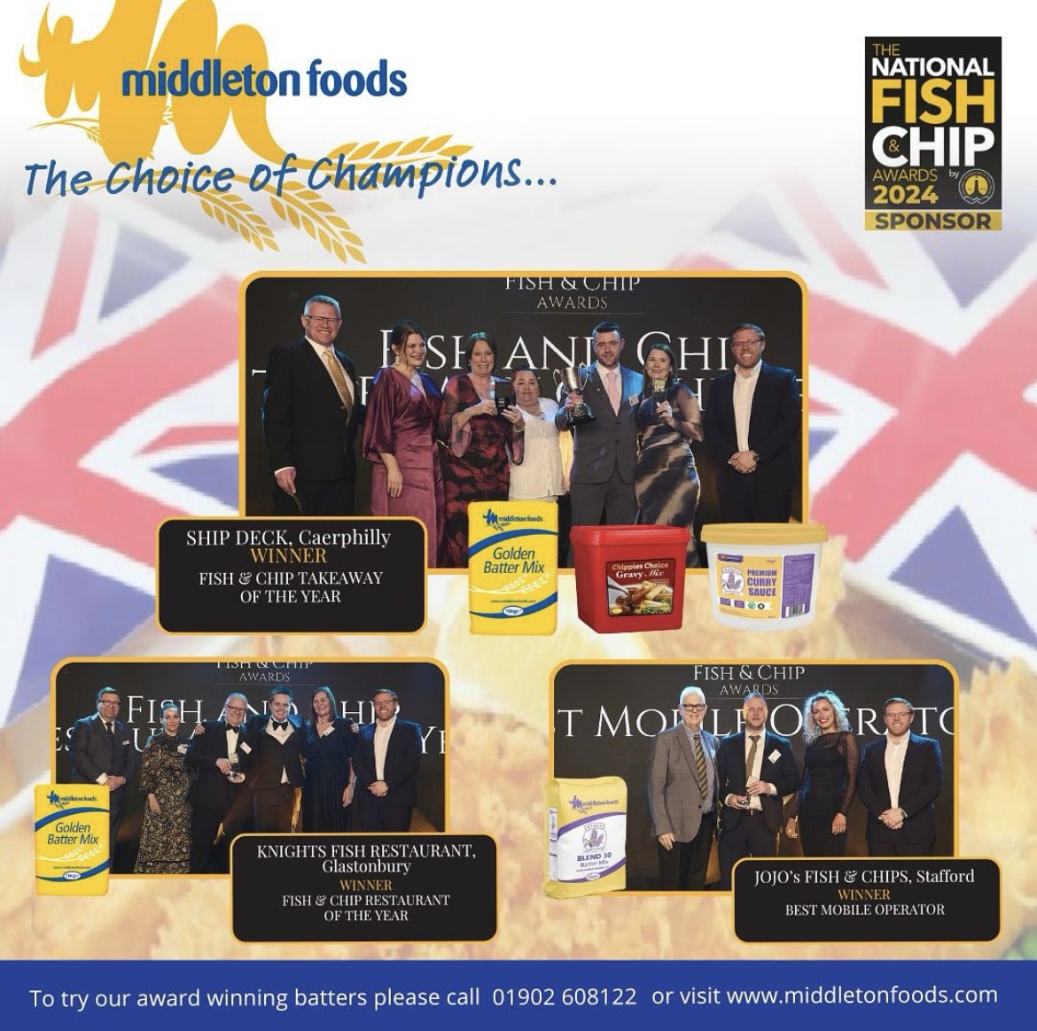 The choice of champions @middletonfoods for more information >> library.myebook.com/FryMag/fry-apr… #winners #champion #fish #fishandchips e #fishandchips #fishandchip #share #batter #battermix #chips #healthyfood #food #choice