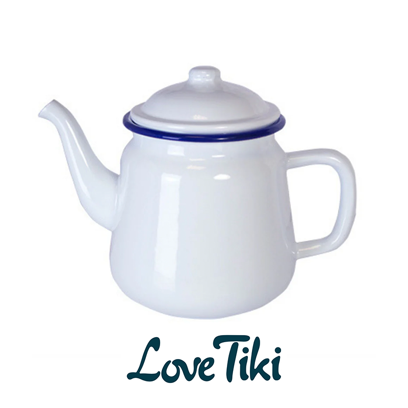 Since today is National Tea Day, we have this enamel tea pot ON SALE! It's a timeless classic that looks great in any setting. Don't miss out! tinyurl.com/2yjkd955 #nationalteaday #enamelware #sale #enamelteapot #timefortea