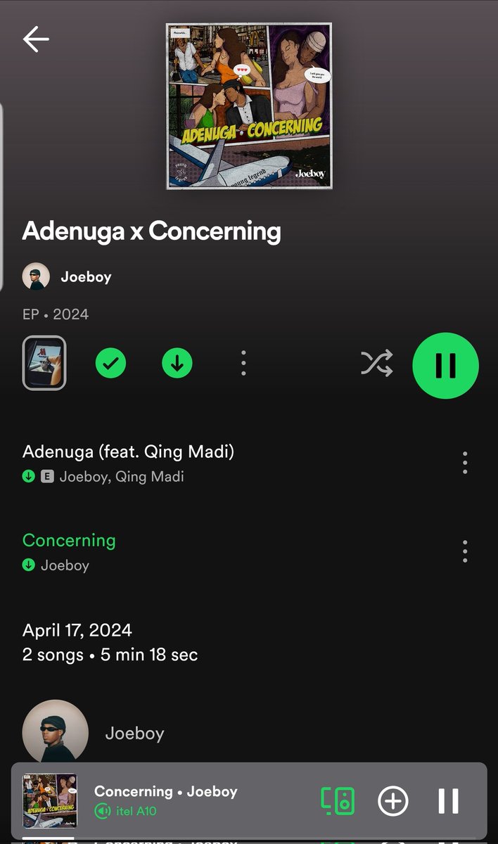 Because @Joeboy has decided to continue serving us premium gbedu. I will keep streaming Adenuga x Concerning till Joe gets tired. I won't rest. I'm on my 145th streams today. And I'm not stopping anytime soon😡😡